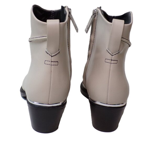 🆕FRANCO SARTO Blake Pointed Toe Western Zip Bootie Ankle Boot 8 White - Picture 11 of 16